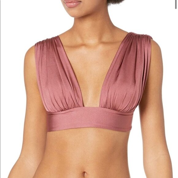 NEW BCBGMaxAzria Women's Two Piece Bikini Set Mauve Size 6 Ruched - Picture 1 of 6